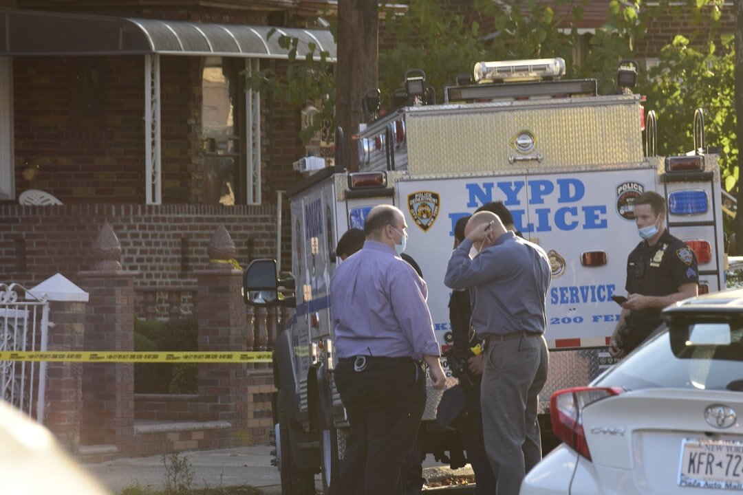 detective investigating crime scene